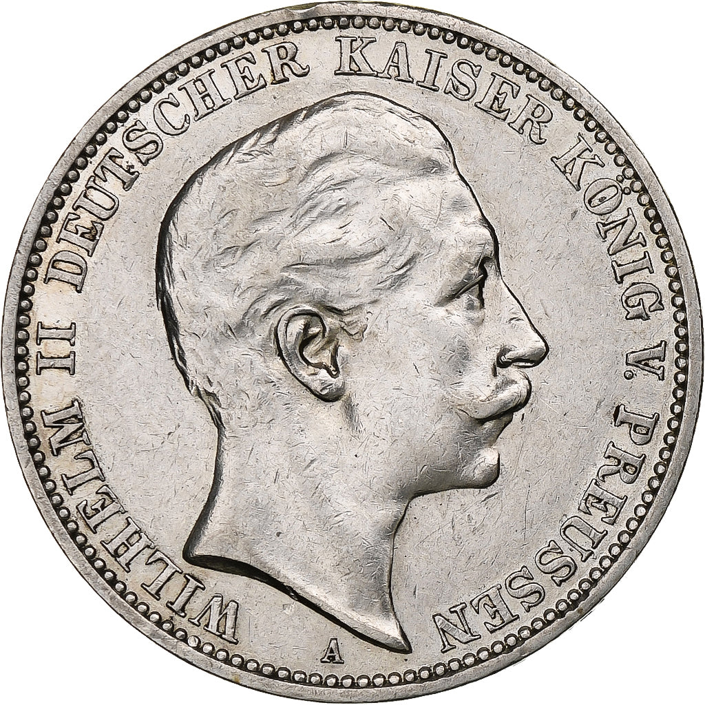 Kingdom of Prussia, Wilhelm II, 3 Mark, 1910, Berlin, Silver, EF(40-45), KM:527