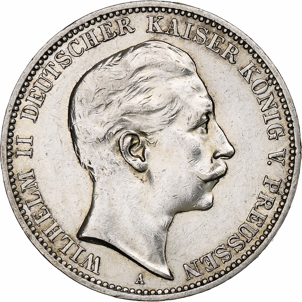 Kingdom of Prussia, Wilhelm II, 3 Mark, 1911, Berlin, Prata, AU(50-53), KM:527