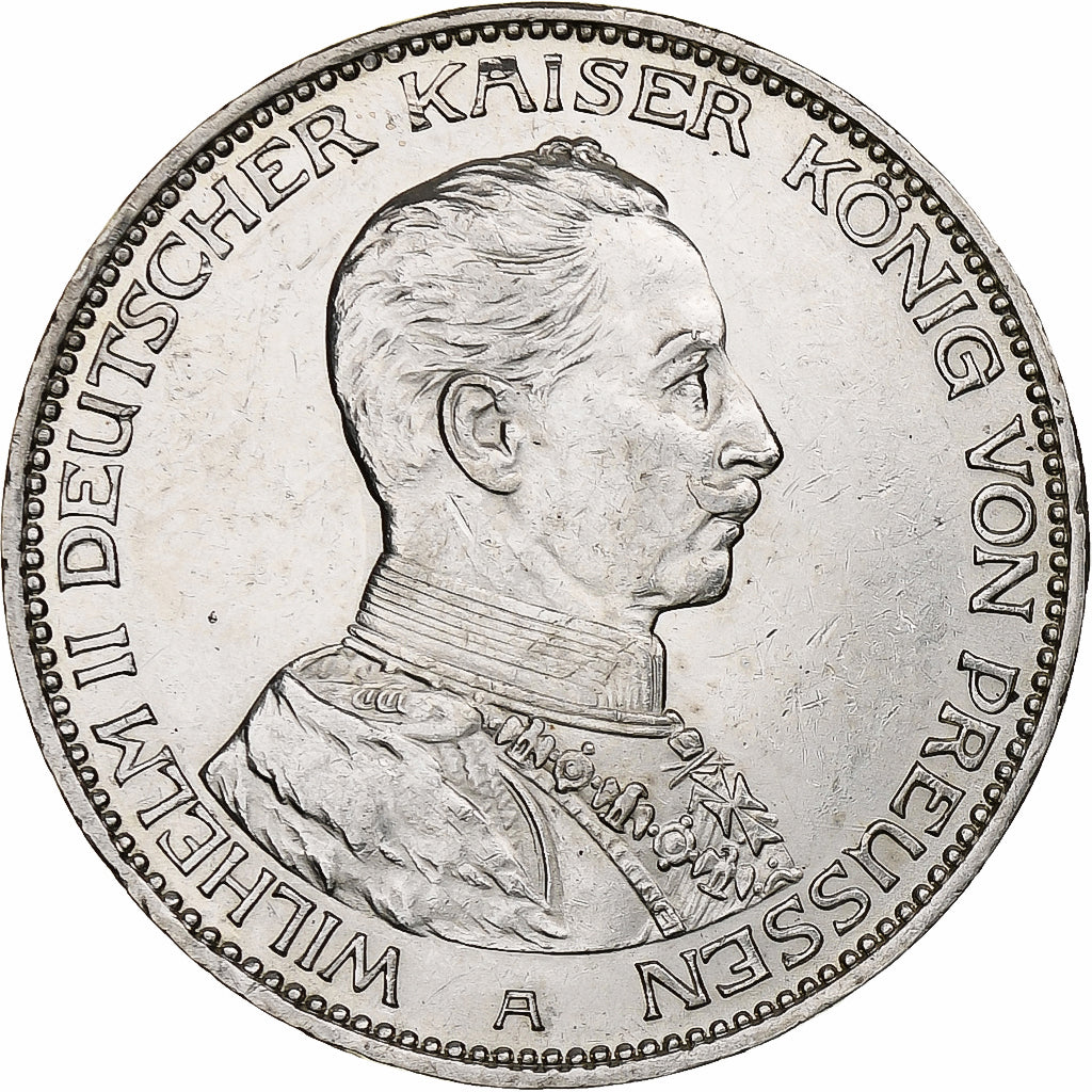 Kingdom of Prussia, Wilhelm II, 3 Mark, 1914, Berlin, Prata, AU(50-53), KM:538