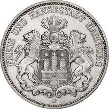 Germany, City of Hamburg, 3 Mark, 1908, Hamburg, Silver, EF(40-45), KM:620