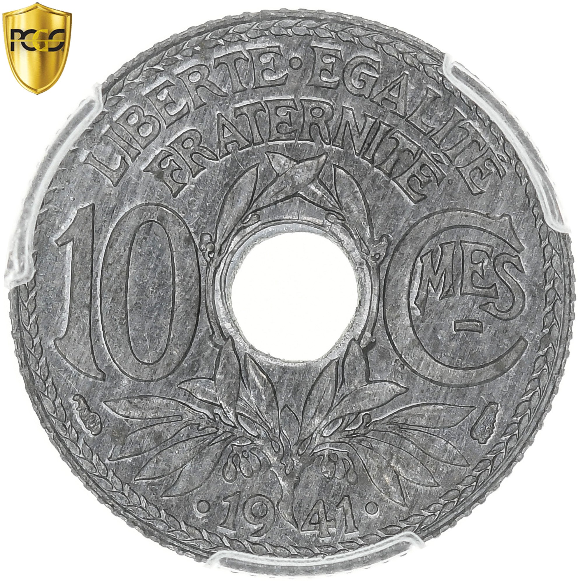Francia, 10 Centimes, Lindauer, .1941., Paris, Cinc, PCGS, FDC, Gadoury:288c