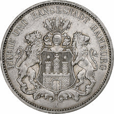Allemagne, City of Hamburg, 3 Mark, 1910, Hamburg, Argent, TTB+, KM:620