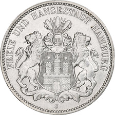 Deutschland, City of Hamburg, 3 Mark, 1911, Hamburg, Silber, SS+, KM:620