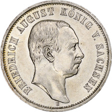 Germany, Kingdom of Saxony, Friedrich August III, 3 Mark, 1909, Muldenhütten