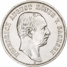 Germany, Kingdom of Saxony, Friedrich August III, 3 Mark, 1909, Muldenhütten