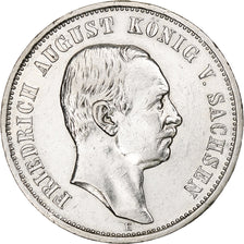 Germany, Kingdom of Saxony, Friedrich August III, 3 Mark, 1909, Muldenhütten