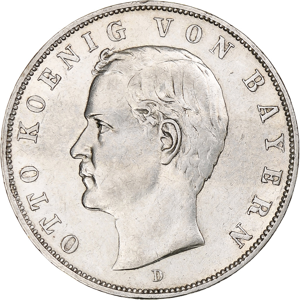 Deutschland, Kingdom of Bavaria, Otto, 3 Mark, 1909, Munich, Silber, SS, KM:996