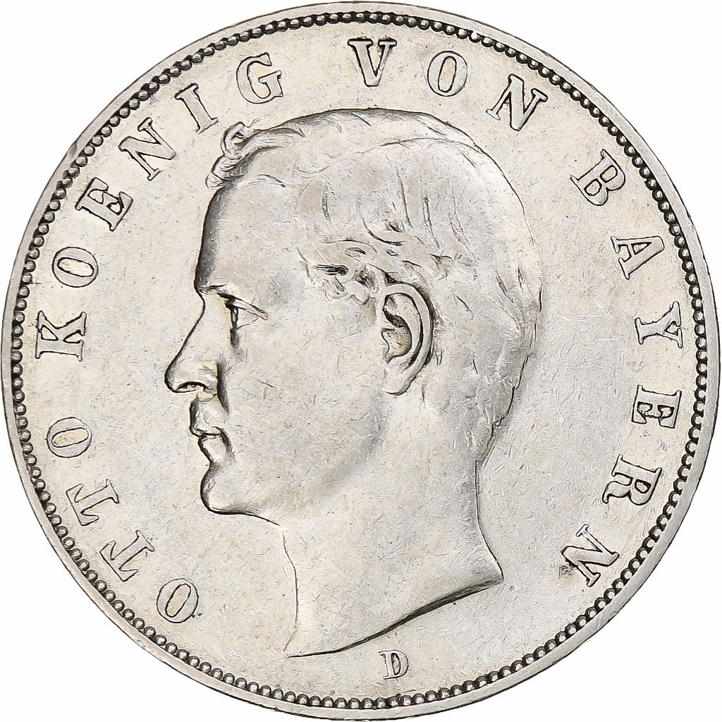 Germany, Kingdom of Bavaria, Otto, 3 Mark, 1909, Munich, Silver, EF(40-45)