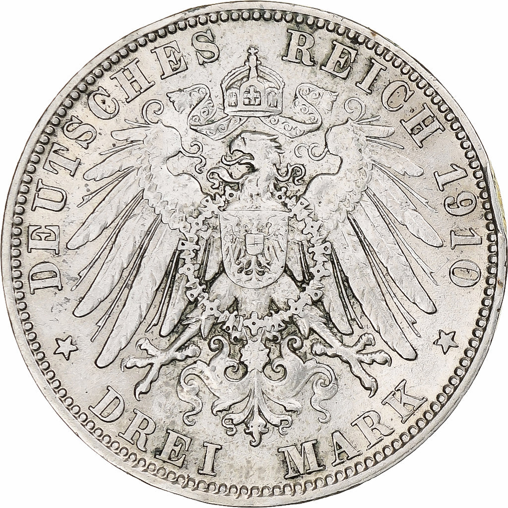 Allemagne, Royaume de Bavière, Otto, 3 Mark, 1910, Munich, Argent, TTB, KM:996