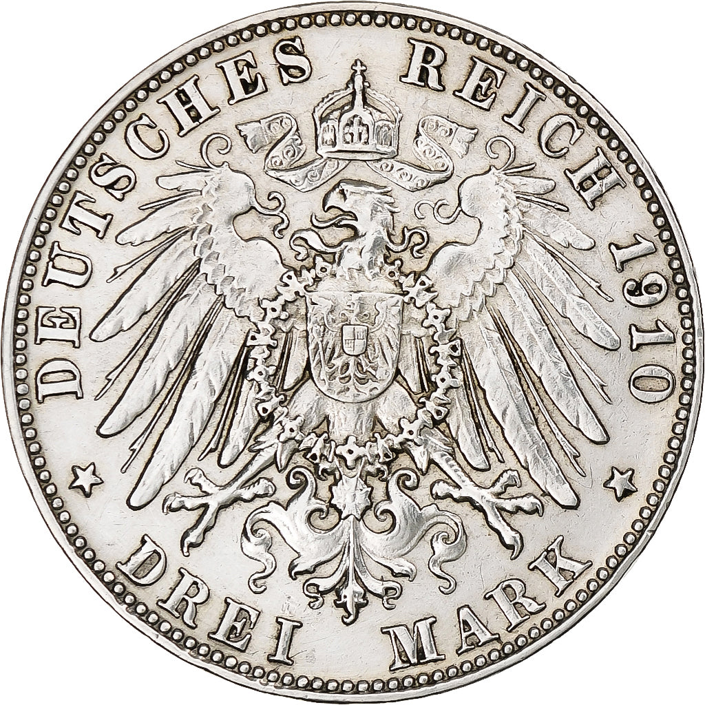 Allemagne, Royaume de Bavière, Otto, 3 Mark, 1910, Munich, Argent, TTB+, KM:996