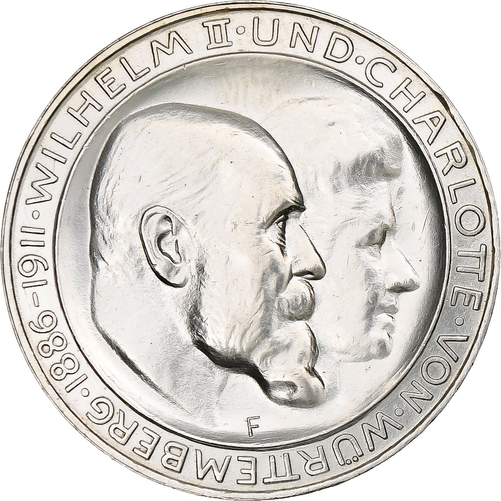 Allemagne, Royaume de Wurtemberg, Wilhelm II, 3 Mark, Mariage, 1911