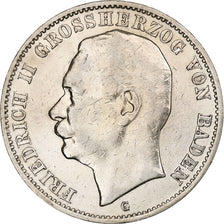 Germany, Grand-duchy of Baden, Friedrich II, 3 Mark, 1908, Karlsruhe, Silver
