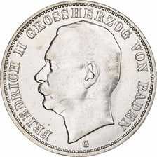 Germany, Grand-duchy of Baden, Friedrich II, 3 Mark, 1909, Karlsruhe, Silver