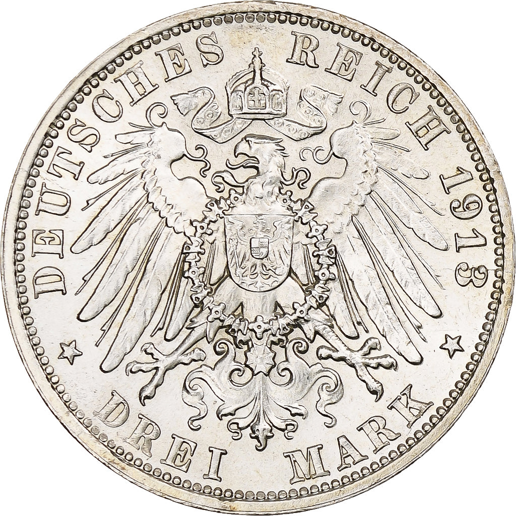 Allemagne, Royaume de Saxe, Friedrich August III, 3 Mark, Battle of Leipzig