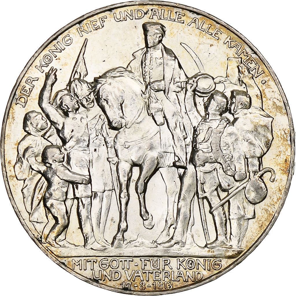 Kingdom of Prussia, Wilhelm II, 3 Mark, War against Napoleon, 1913, Berlin