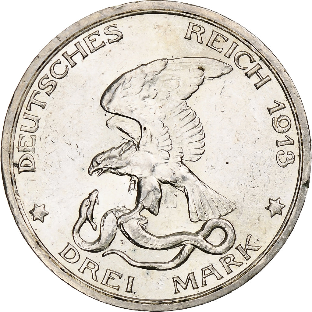 Kingdom of Prussia, Wilhelm II, 3 Mark, War against Napoleon, 1913, Berlin