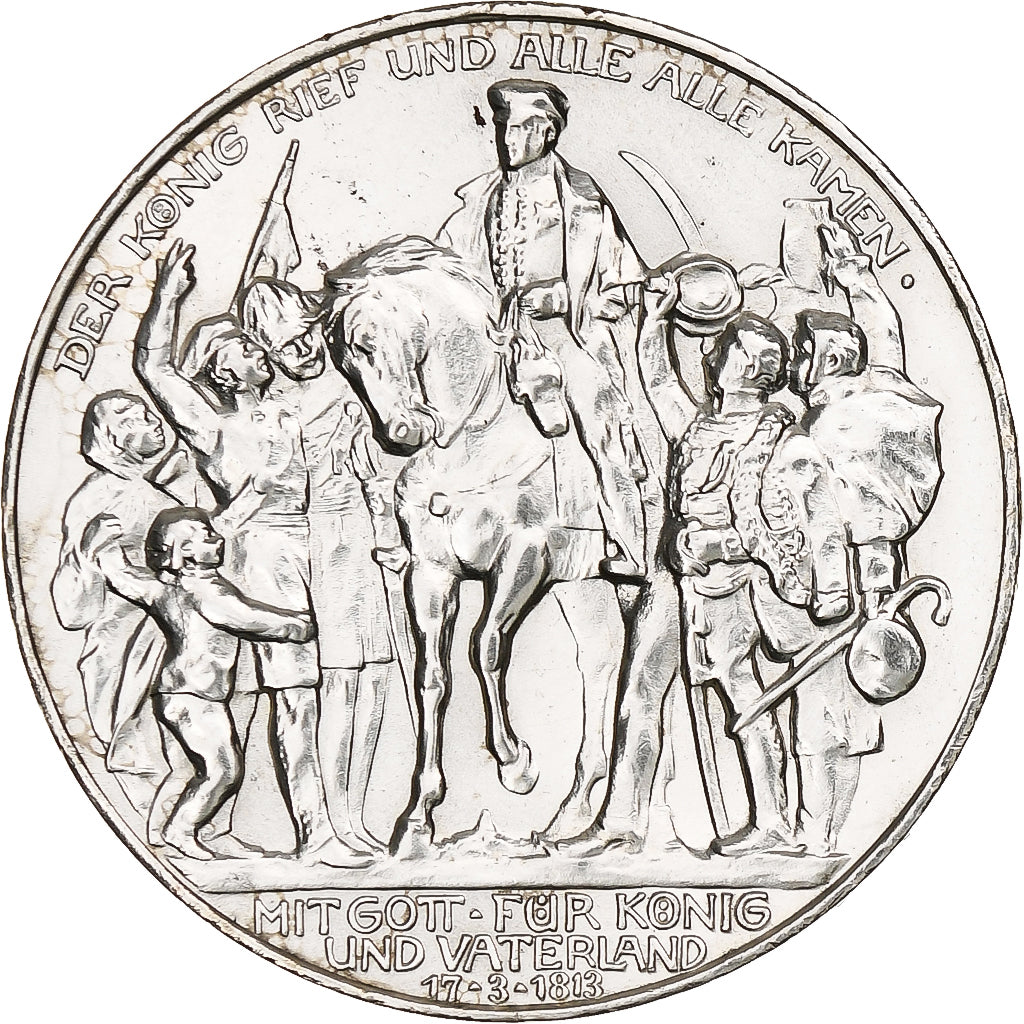 Royaume de Prusse, Wilhelm II, 3 Mark, Guerre contre Napoléon 1913, Berlin