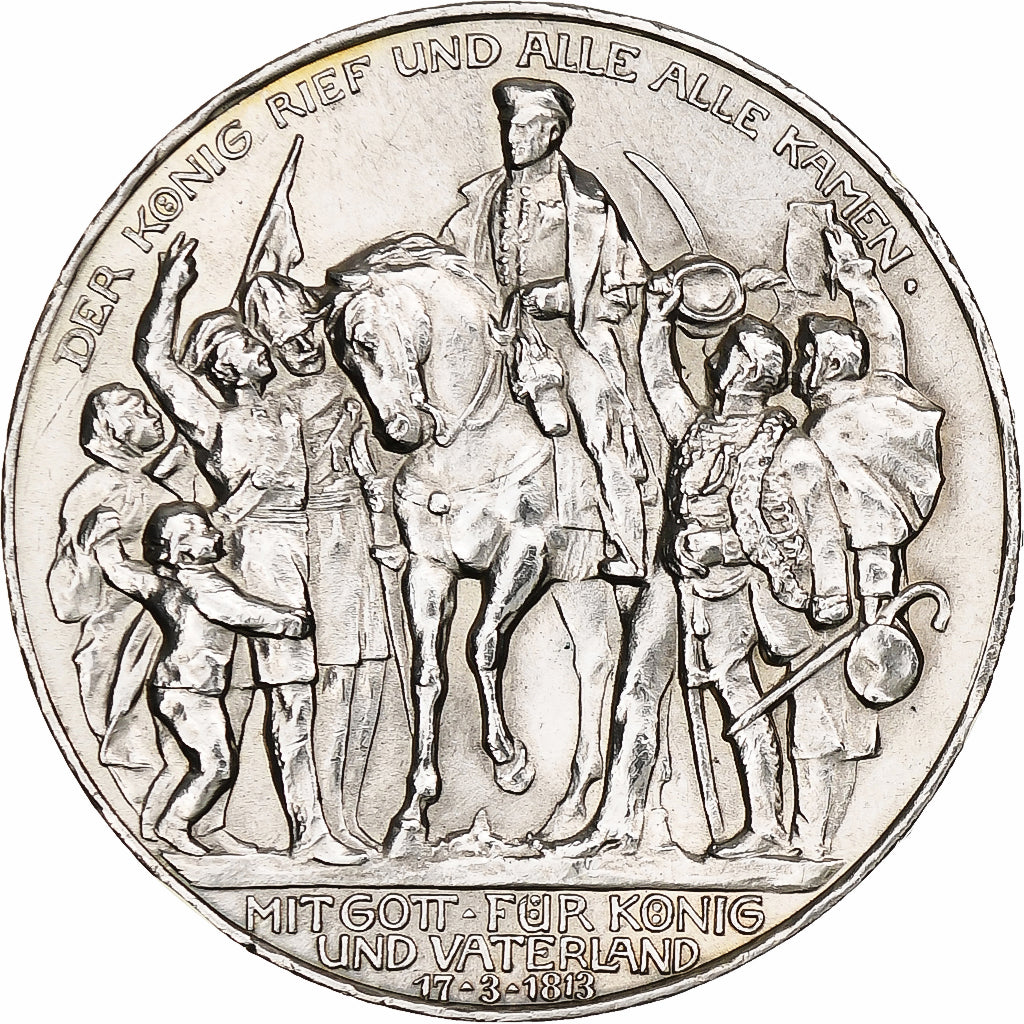 Kingdom of Prussia, Wilhelm II, 3 Mark, War against Napoleon, 1913, Berlin