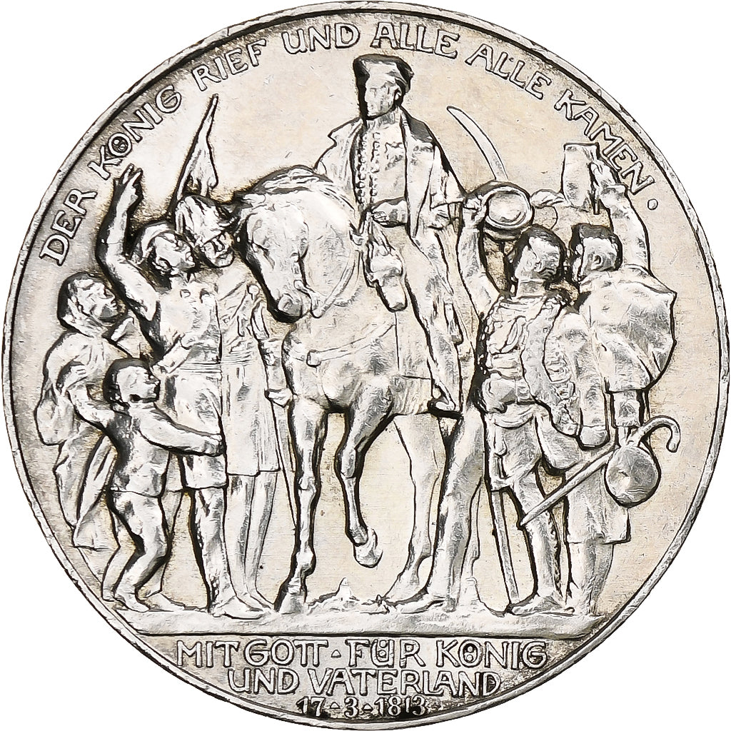 Kingdom of Prussia, Wilhelm II, 3 Mark, War against Napoleon, 1913, Berlin