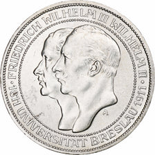 Royaume de Prusse, Wilhelm II, 3 Mark, Université de Breslau, 1911, Berlin