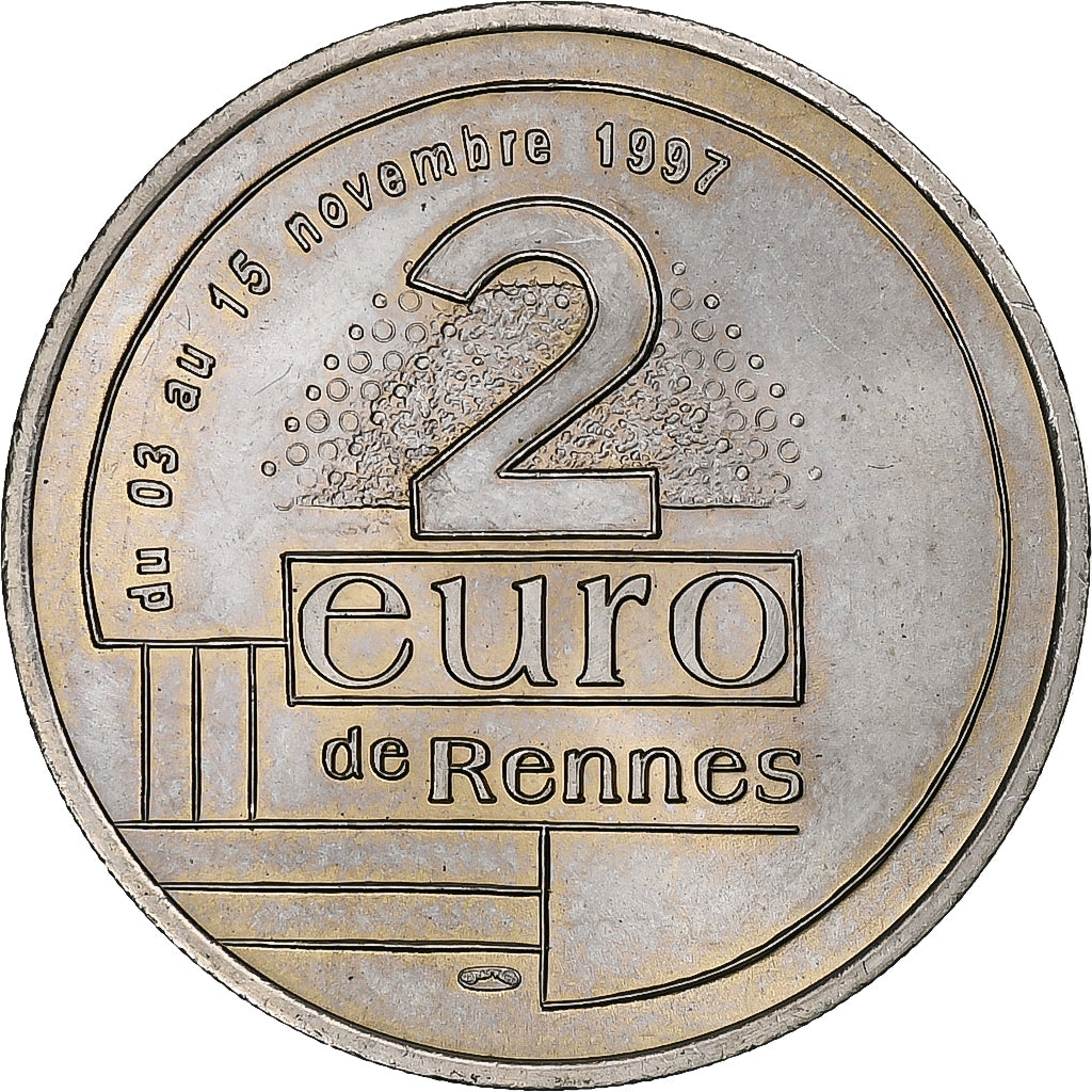 France, 2 Euro de Rennes, 1997, Cupro-nickel, SUP