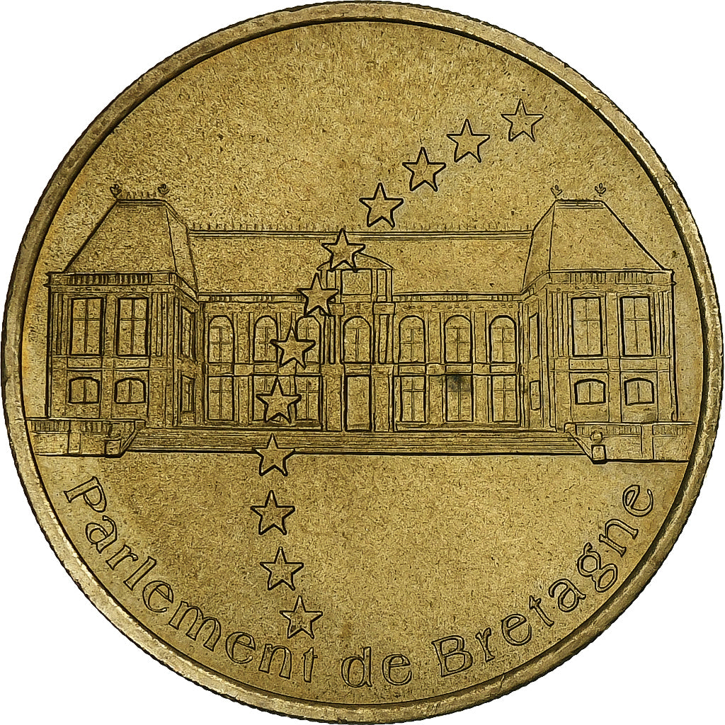 France, 1 Euro de Rennes, 1997, Brass, AU(55-58)