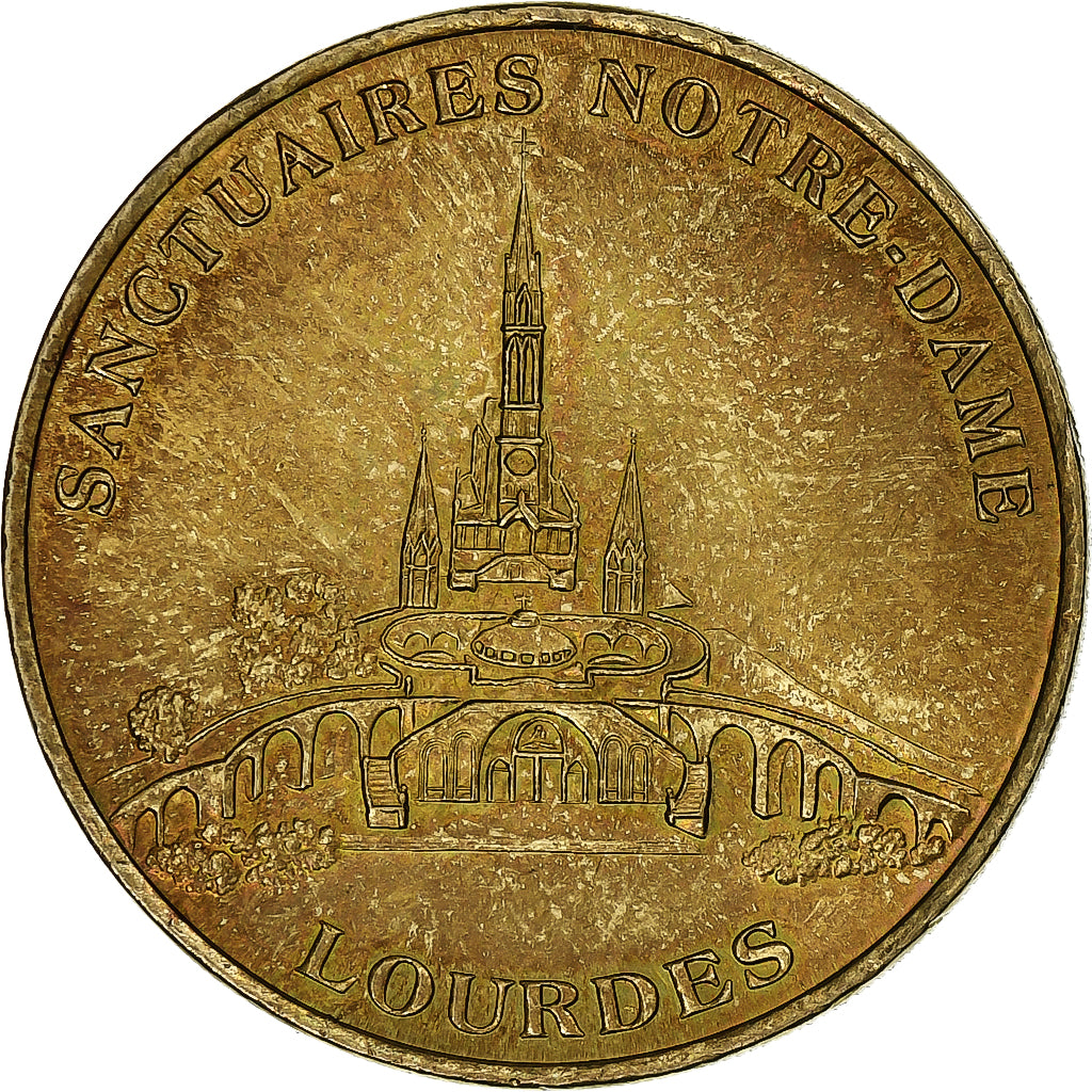 Francia, zeton, Sanctuaires Notre-Dame, Lourdes, Latón, EBC