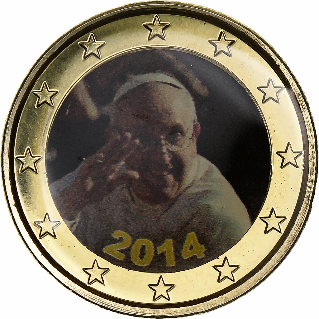 Vatican, Jeton, Le Pape François, 2014, Or nordique, TTB+