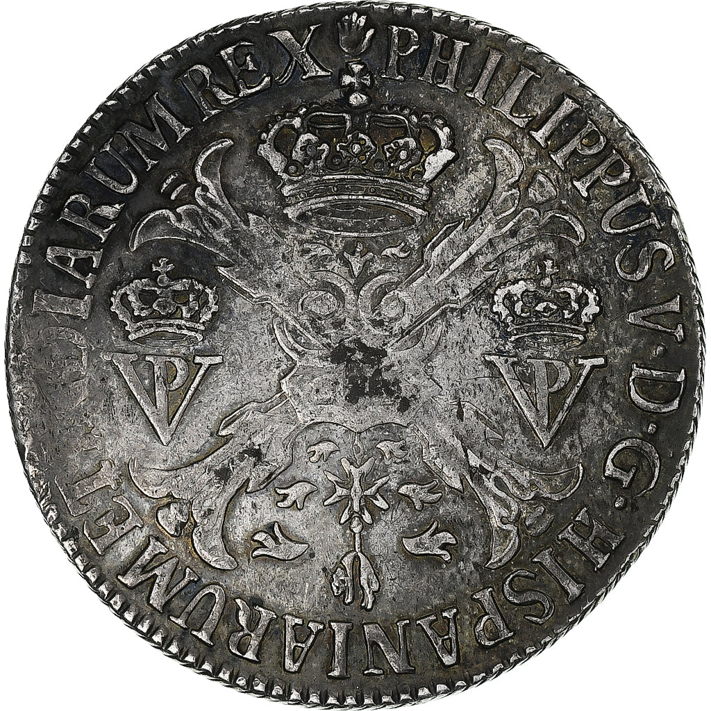 Spanish Netherlands, Brabant, Philippe V, Patagon, 1705, Anvers, Silver