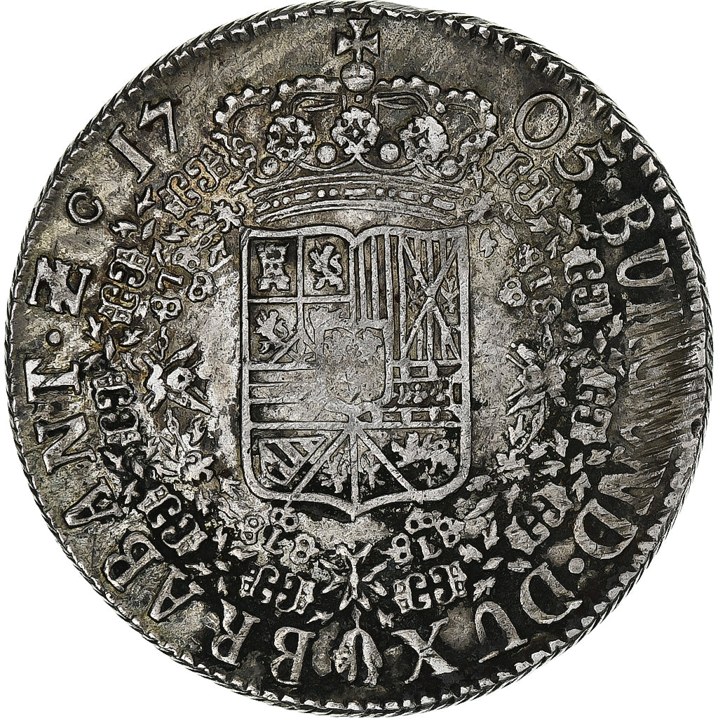 Spanish Netherlands, Brabant, Philippe V, Patagon, 1705, Anvers, Silver