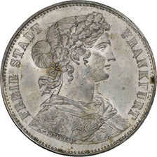 Germany, Vereinstaler, 1862, Frankfurt, Silver, AU(55-58), KM:370