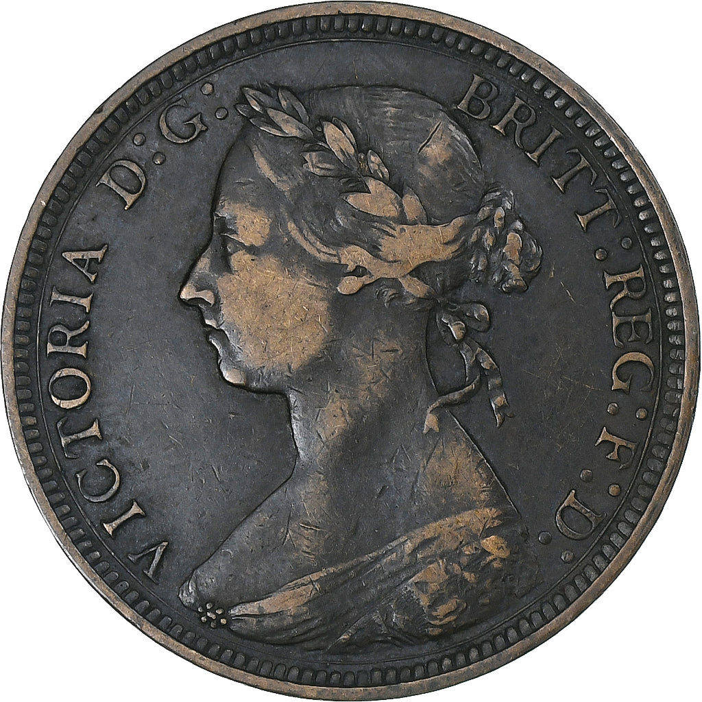 Reino Unido, Victoria, 1/2 Penny, 1890, London, Bronze, VF(30-35), KM:754