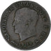 Italia, Royaume d'Italie, Napoleon I, Centesimo, 1809, Venice, Rame, MB+, KM:1.3