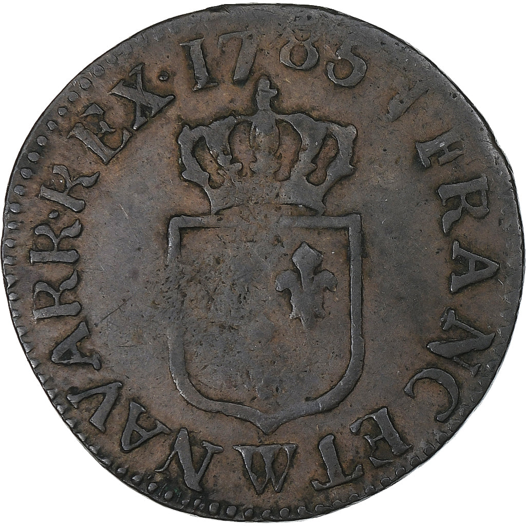 Francia, Louis XVI, Liard, 1785, Lille, Rame, MB+, Gadoury:348