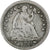 États-Unis, Half Dime, Seated Liberty, 1853, Philadelphie, Argent, TB+, KM:76