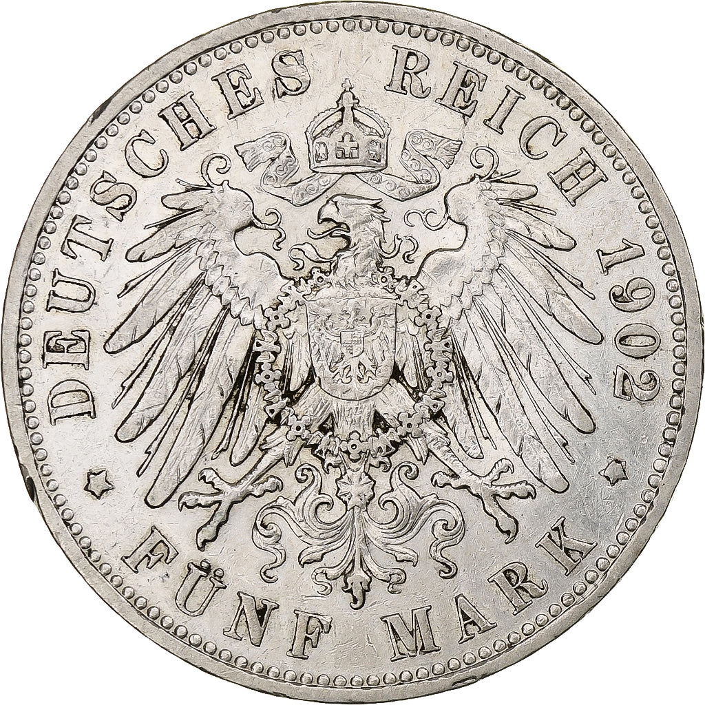 Kingdom of Prussia, Wilhelm II, 5 Mark, 1902, Berlin, Silver, EF(40-45), KM:523