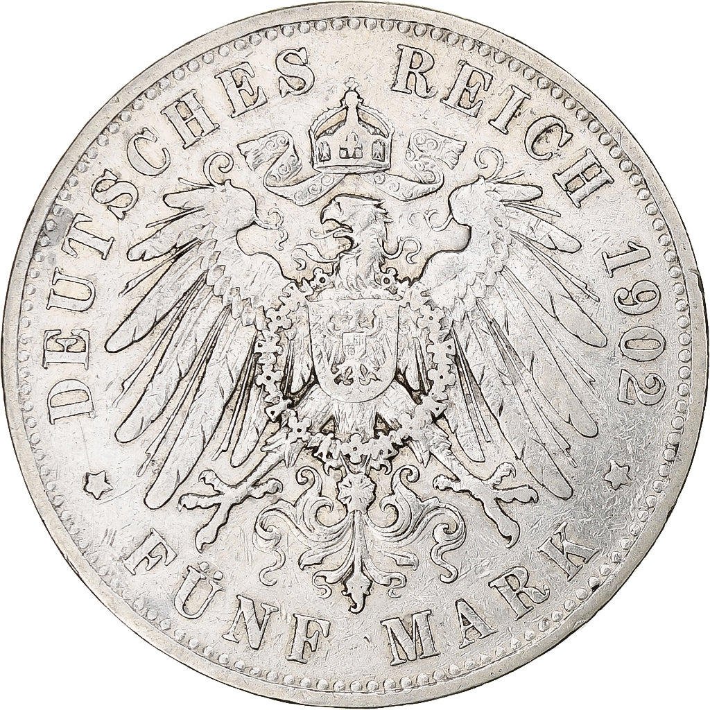 Kingdom of Prussia, Wilhelm II, 5 Mark, 1902, Berlin, Silver, EF(40-45), KM:523