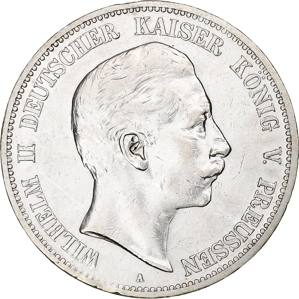Kingdom of Prussia, Wilhelm II, 5 Mark, 1907, Berlin, Silver, EF(40-45), KM:523