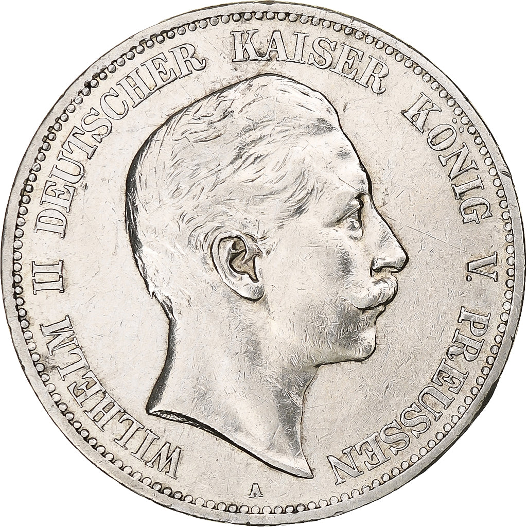 Kingdom of Prussia, Wilhelm II, 5 Mark, 1907, Berlin, Silver, EF(40-45), KM:523