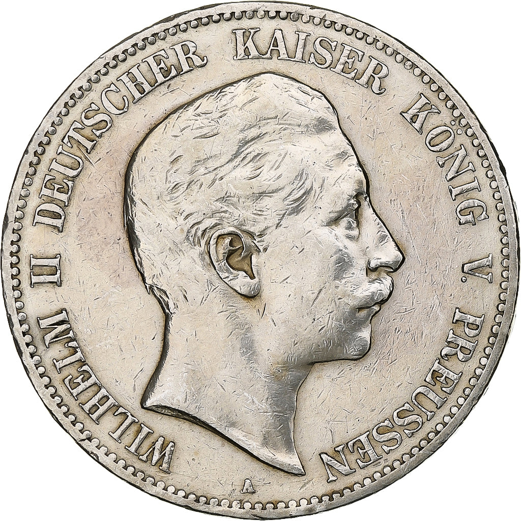 Kingdom of Prussia, Wilhelm II, 5 Mark, 1907, Berlin, Silver, EF(40-45), KM:523