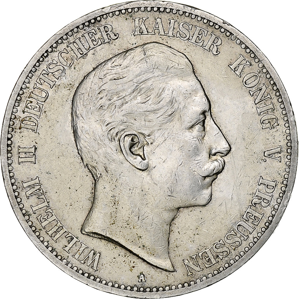 Kingdom of Prussia, Wilhelm II, 5 Mark, 1908, Berlin, Silver, EF(40-45), KM:523