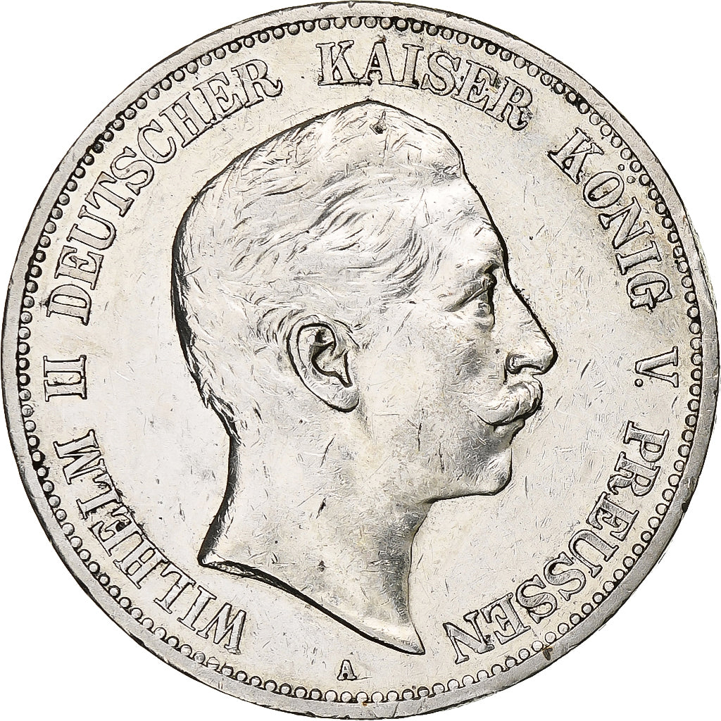 Kingdom of Prussia, Wilhelm II, 5 Mark, 1908, Berlin, Silver, EF(40-45), KM:523