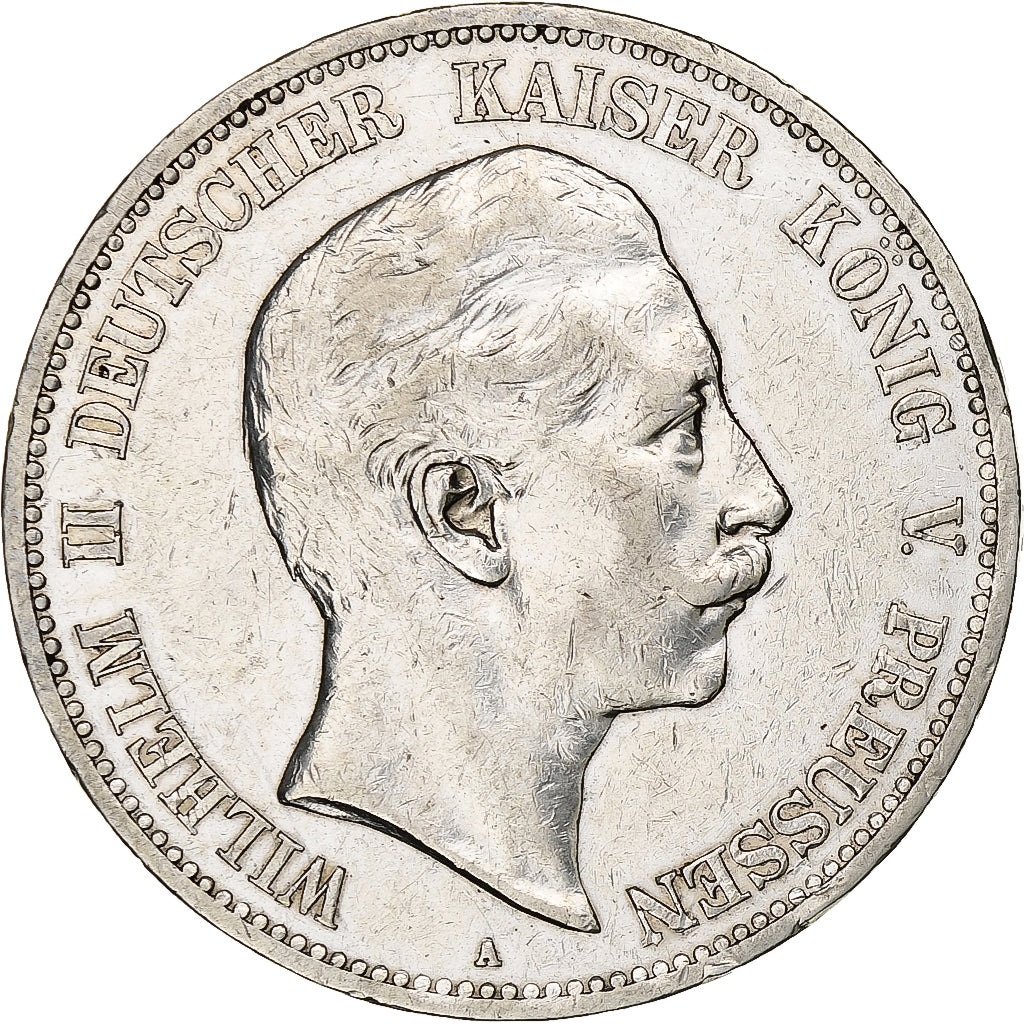 Kingdom of Prussia, Wilhelm II, 5 Mark, 1908, Berlin, Silver, EF(40-45), KM:523