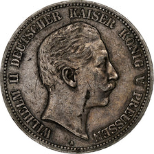 Kingdom of Prussia, Wilhelm II, 5 Mark, 1908, Berlin, Silver, EF(40-45), KM:523