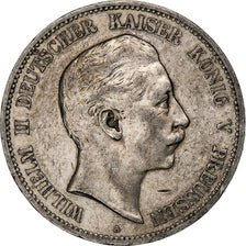 Kingdom of Prussia, Wilhelm II, 5 Mark, 1908, Berlin, Argento, BB, KM:523