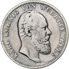 Germany, Kingdom of Württemberg, Karl I, 2 Mark, 1877, Stuttgart, Silver