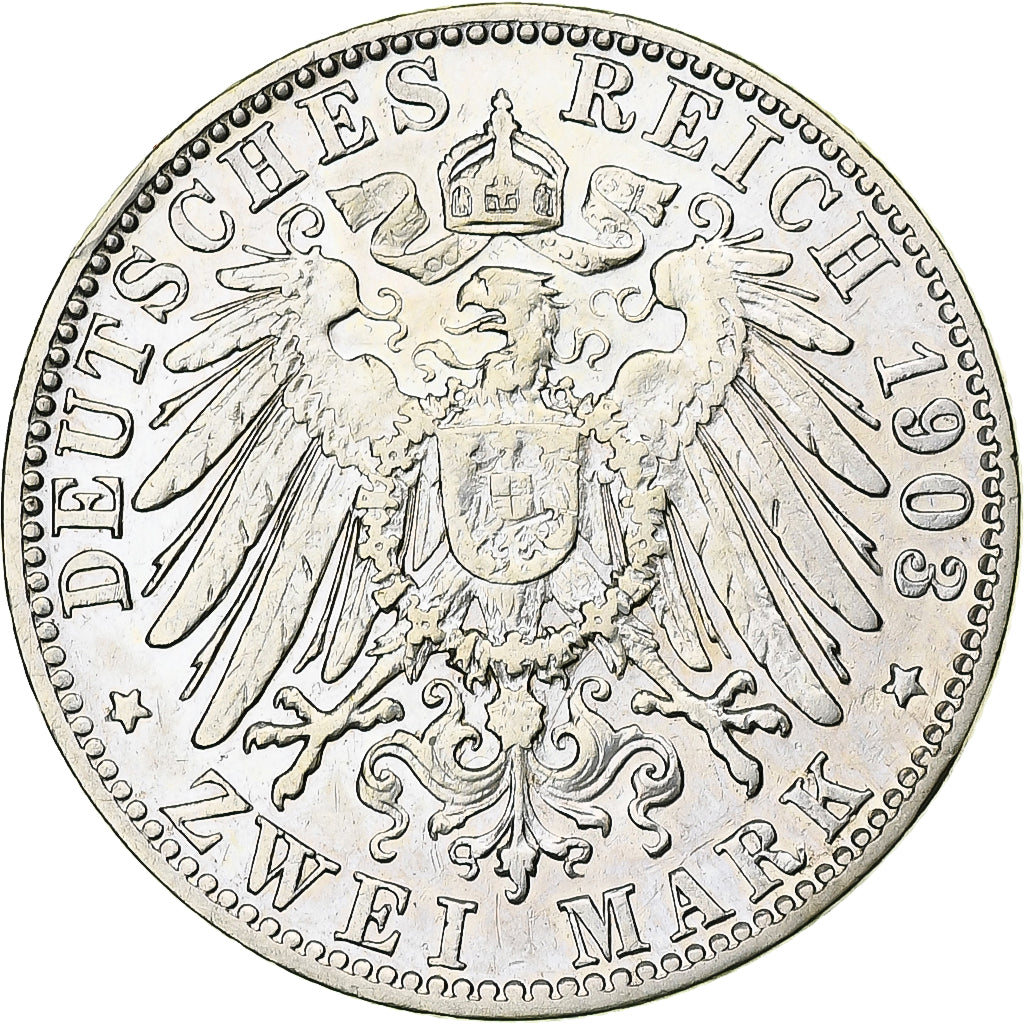 Germania, Kingdom of Bavaria, Otto, 2 Mark, 1903, Munich, Argento, BB, KM:913