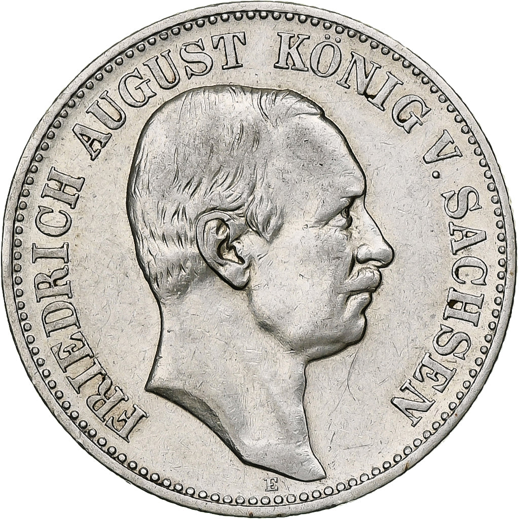 Allemagne, Kingdom of Saxony, Friedrich August III, 2 Mark, 1906, Muldenhütten