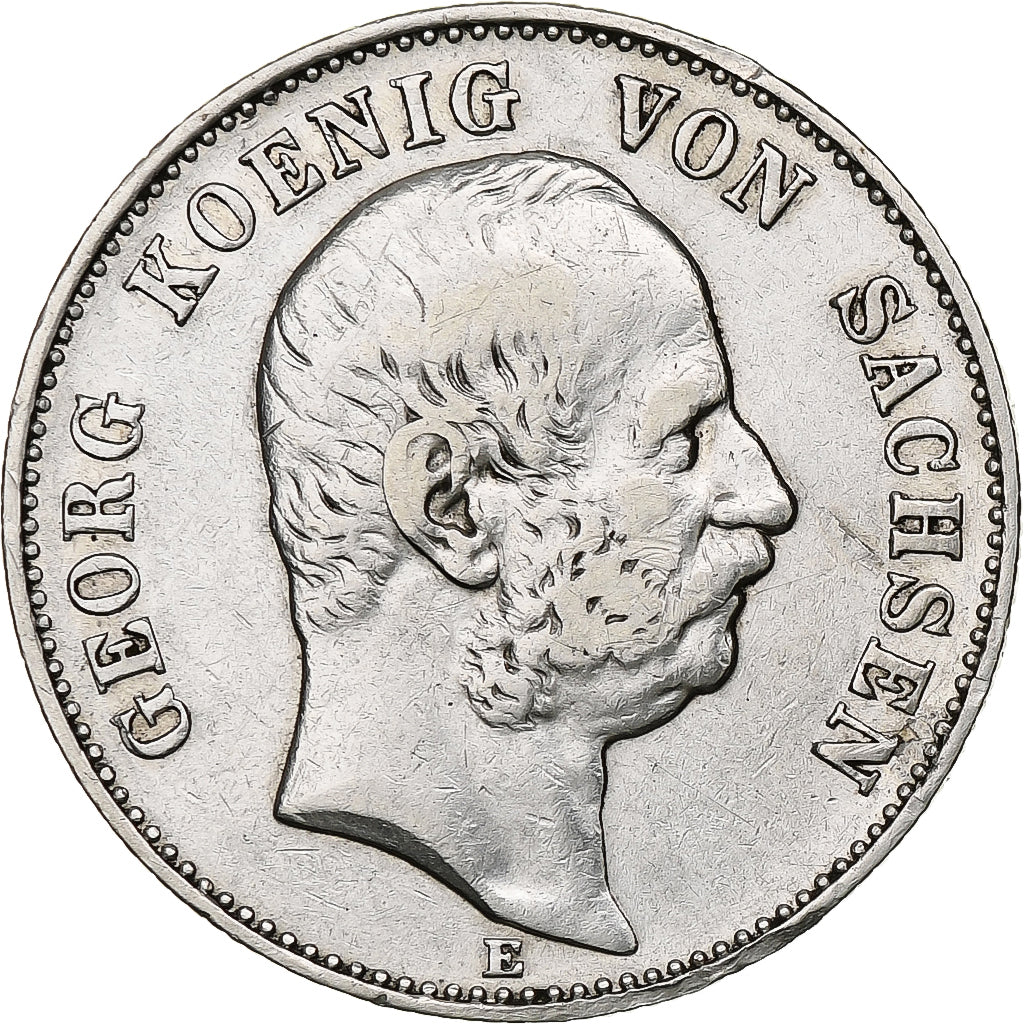 Allemagne, Kingdom of Saxony, Georg, 2 Mark, 1904, Muldenhütten, Argent, TTB