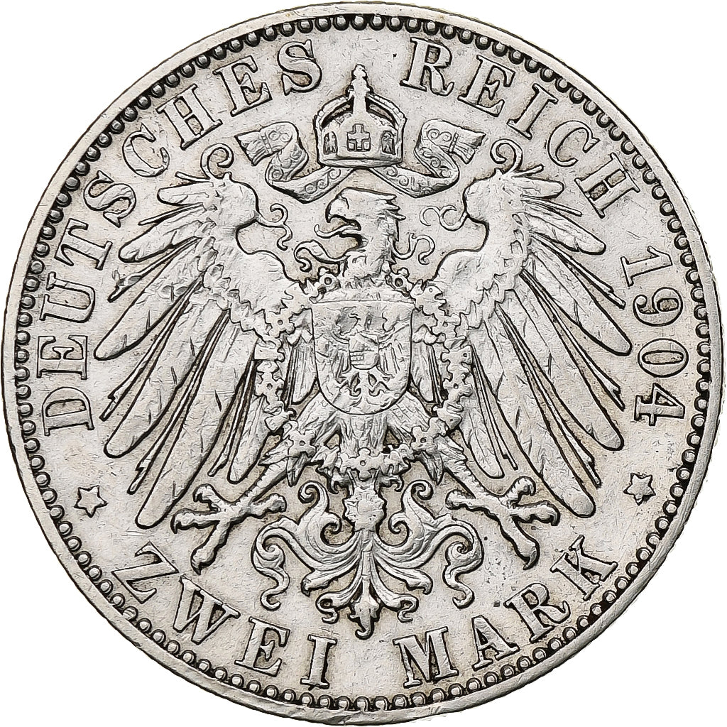 Allemagne, Kingdom of Saxony, Georg, 2 Mark, 1904, Muldenhütten, Argent, TTB